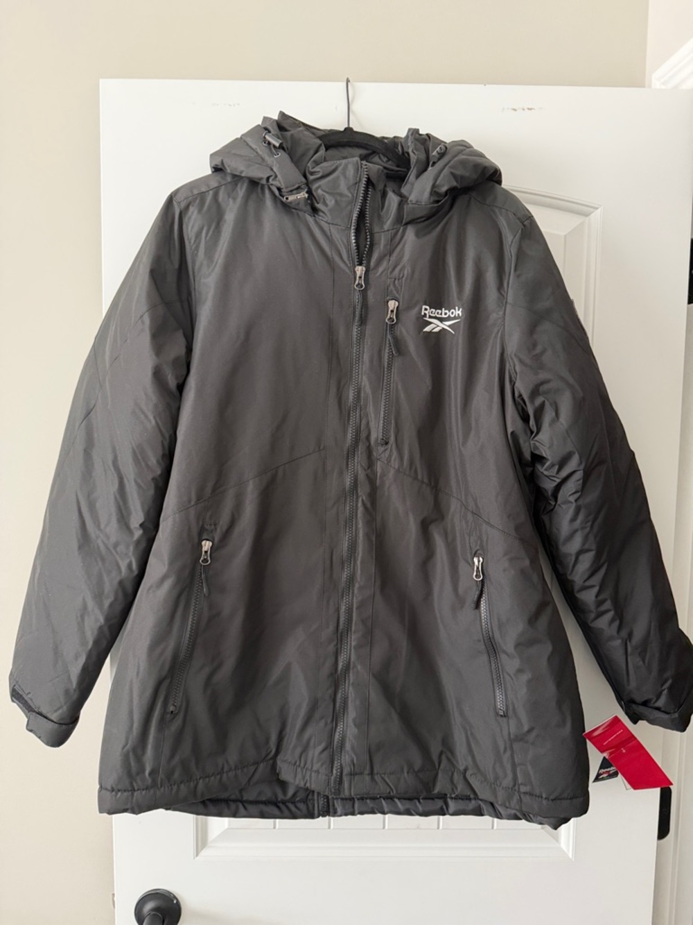 Reebok Women’s Gray Hooded Puffer Jacket